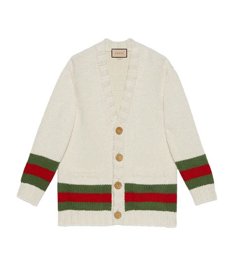 gucci logo sweater white|Gucci outlet cardigan.